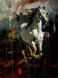 Two Blues A by Christian Hook - Stretch Canvas sized 30x40 inches. Available from Whitewall Galleries